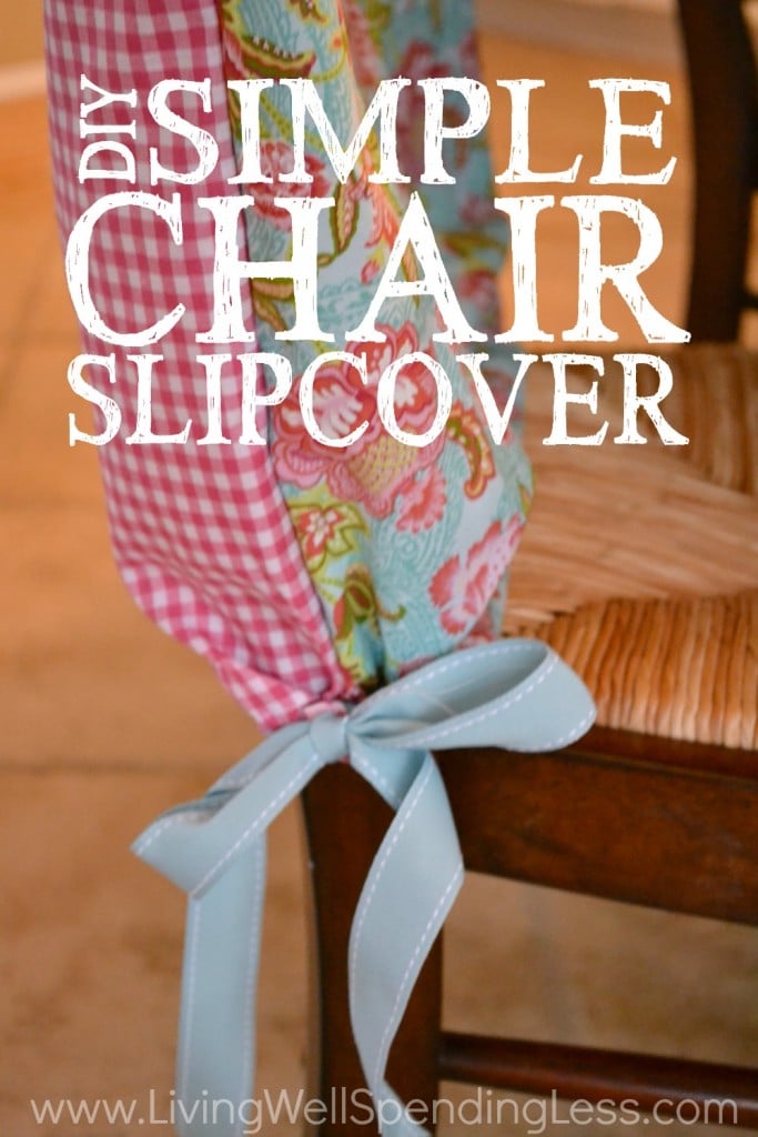 Change it up and add a little pizzaz to your chairs with this DIY Simple Chair Slipcover Tutorial!