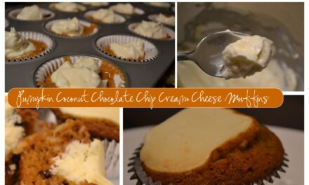 Pumpkin Coconut Chocolate Chip Cream Cheese Muffins