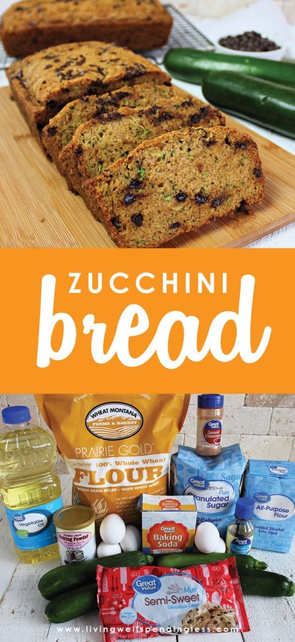 Got zucchinis? This super moist & ridiculously easy zucchini bread recipe whips up fast and makes enough to share! It also freezes beautifully!