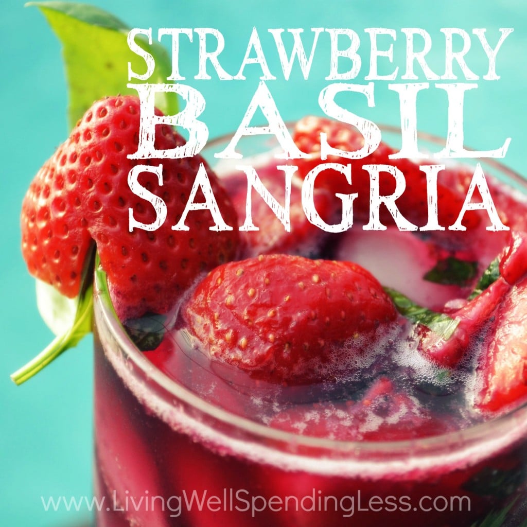 Strawberry Basil Sangria | Sangria Recipe | How to Make Strawberry Basil Sangria | Summer Drinks | Delicious Strawberry Basil Sangria