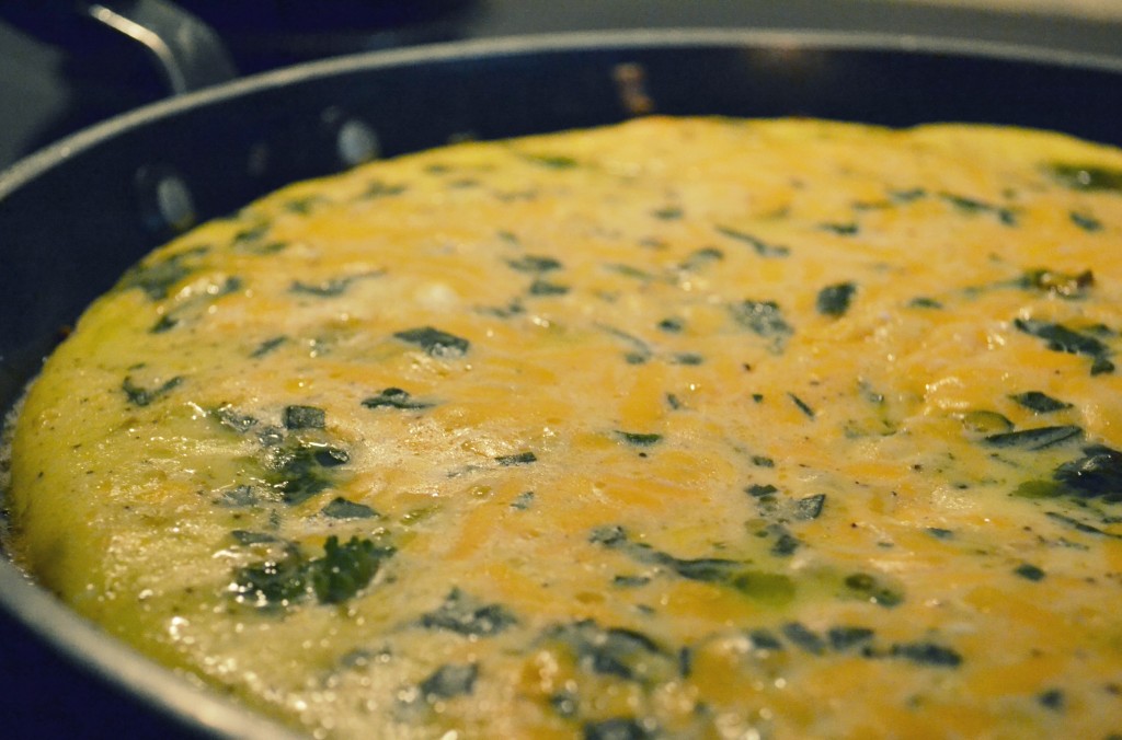 Once the frittata is light and fluffy, it's done!