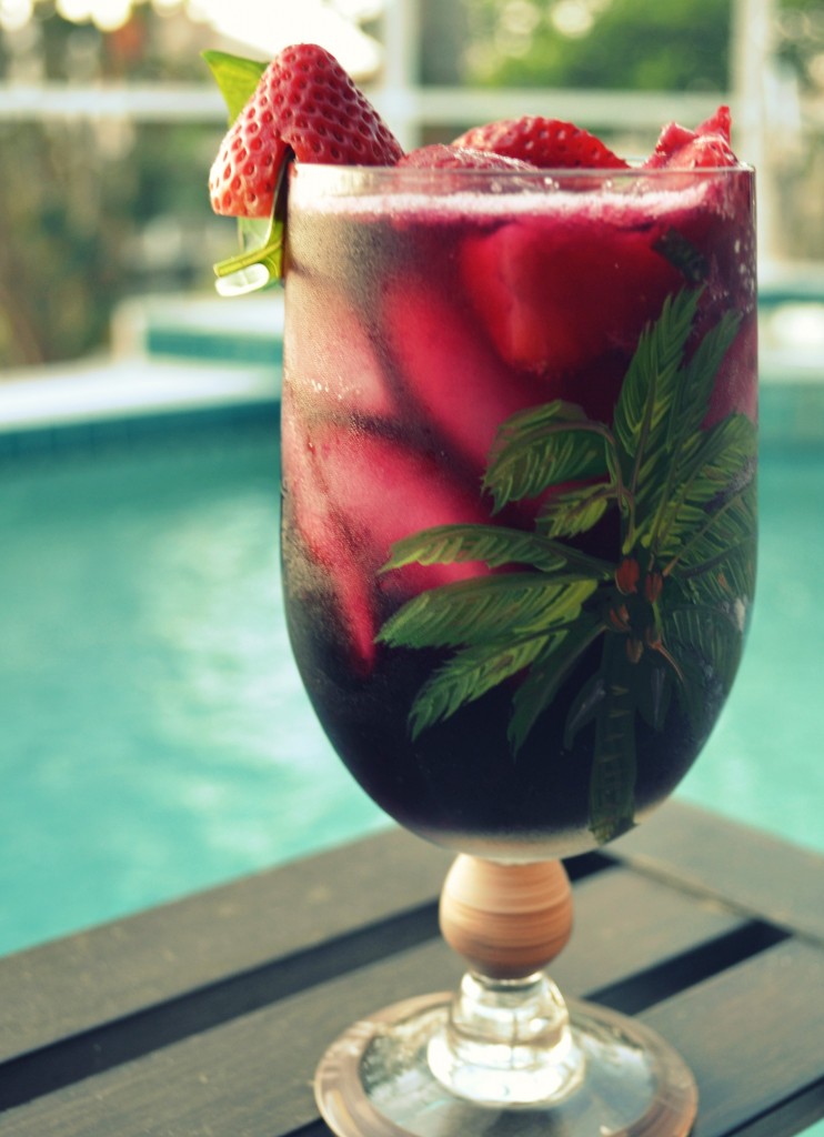 This Strawberry Basil Sangria is the perfect addition to a pool party, backyard BBQ, or ladies night!