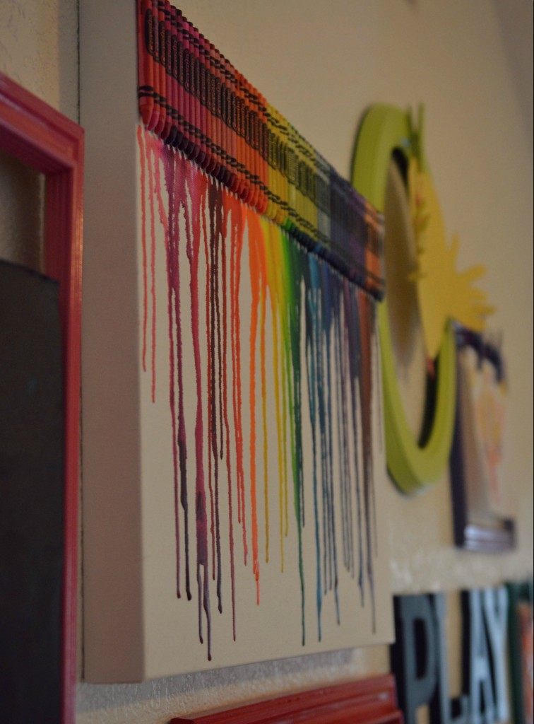 Rainbow Crayon Photo, Colorful Playroom Art, Children's Wall Decor