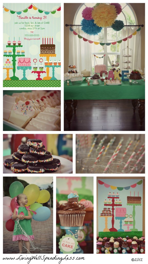 This cake themed birthday party is fun and quirky. 