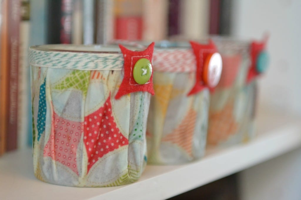 This easy DIY Fabric-Covered Candle makes a great gift!