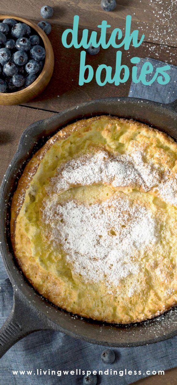 Homemade Dutch Babies--a delicious cross between a baked pancake and a buttery souffle. Our go-to choice for overnight guests, birthdays and holidays!
Homemade Dutch Babies | Homemade Dutch Babies Recipe | How to Make Dutch Babies | Dutch Babies Recipe | Easy Dessert Recipe