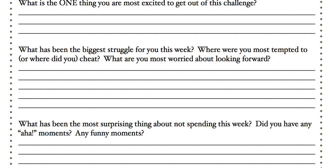 Week One Reflection: Day 7 | Living Well Spending Less