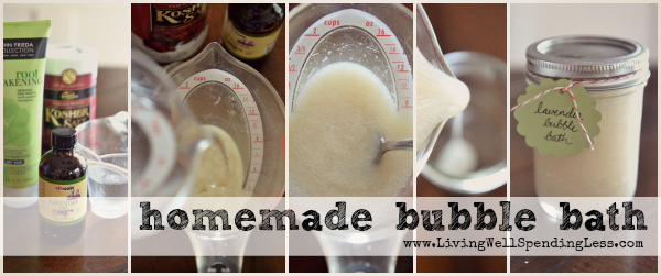 Make this simple homemade bubble bath for a loved one.