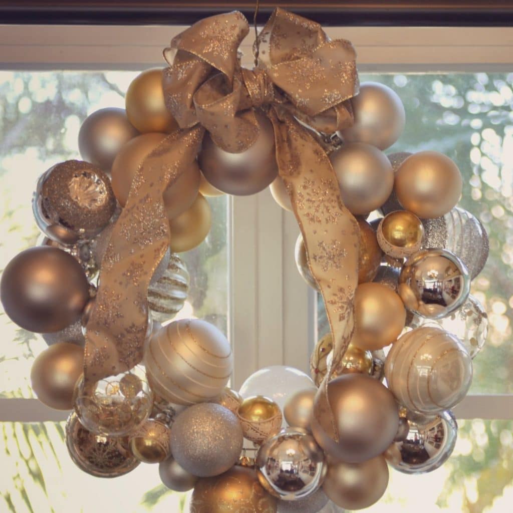 DIY Ornament Wreath How to Make an Ornament Wreath