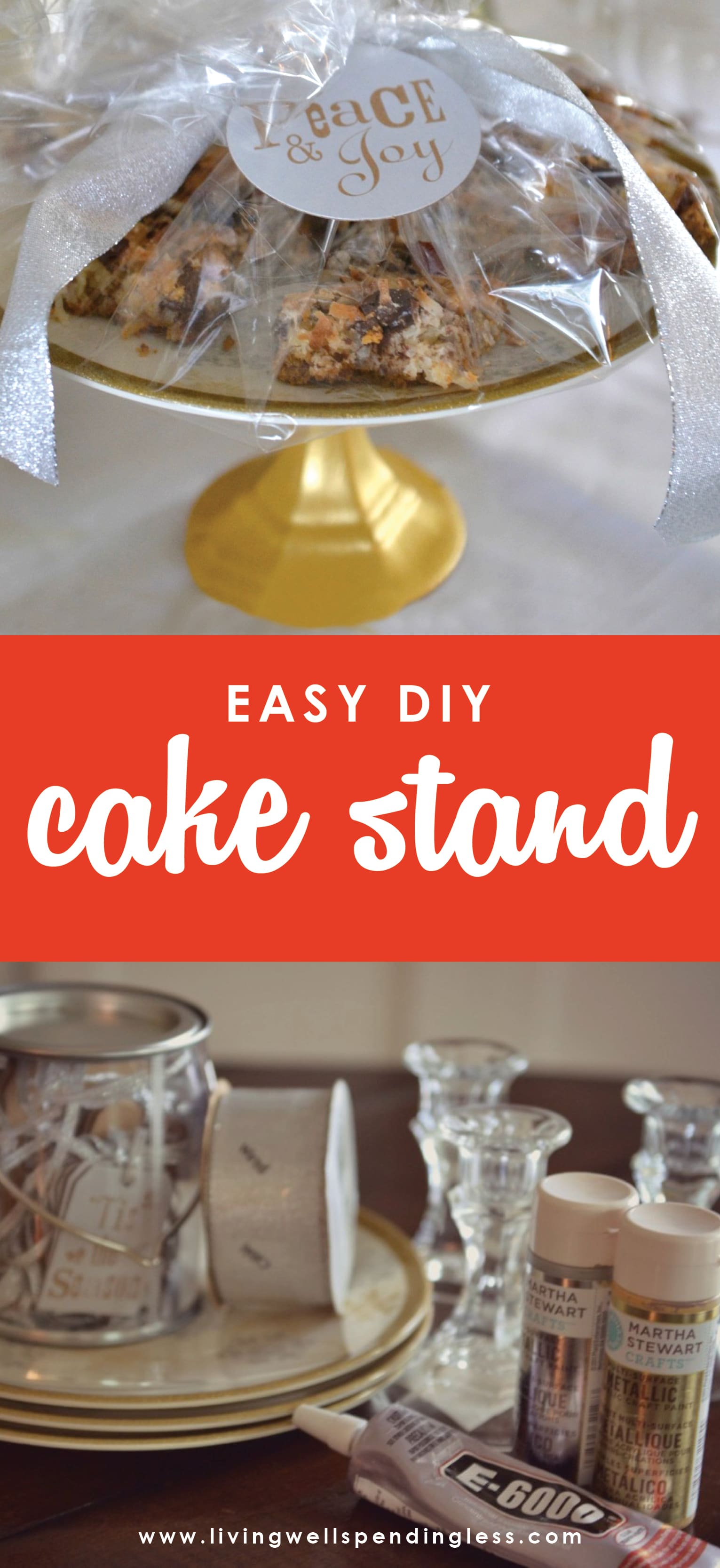 Easy DIY Cake Stand Living Well Spending Less®