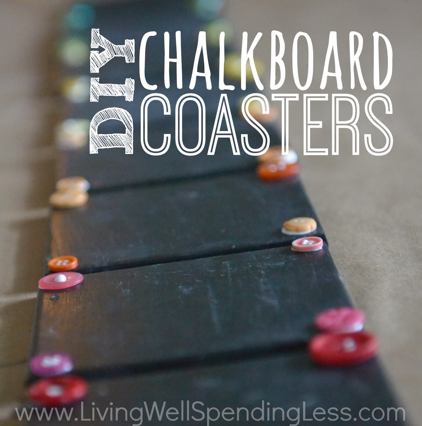 DIY Chalkboard Coasters Easy Handmade Gift Idea Living Well