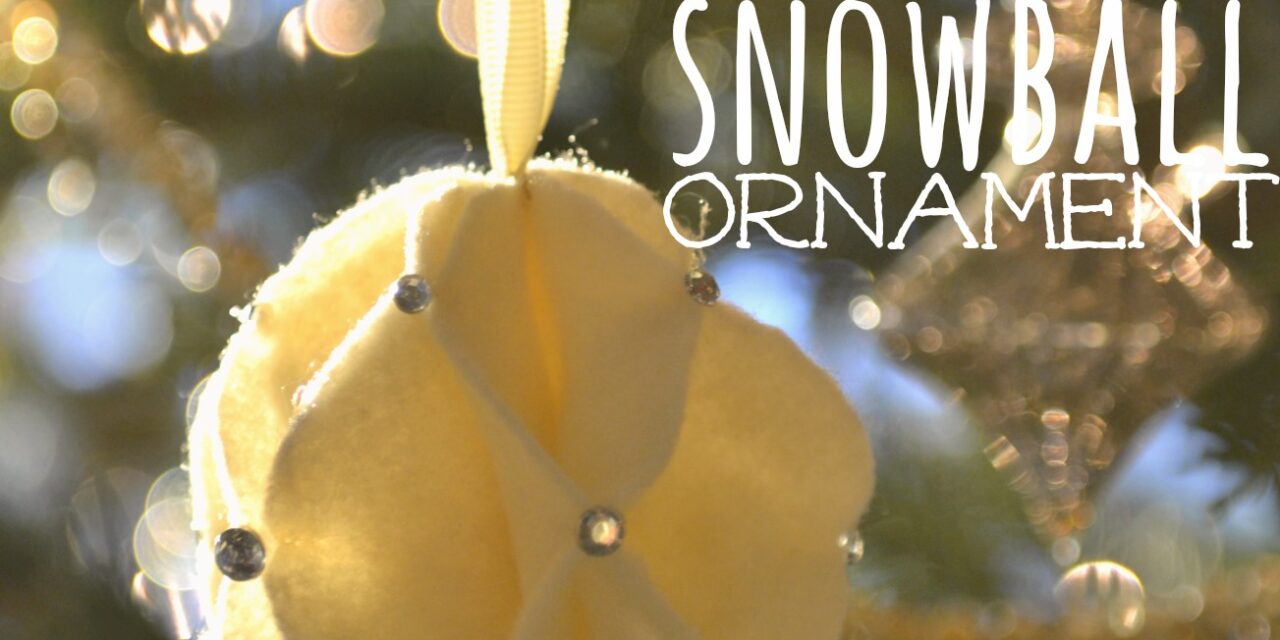 DIY Felt Snowball Ornament