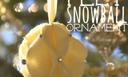 DIY Felt Snowball Ornament