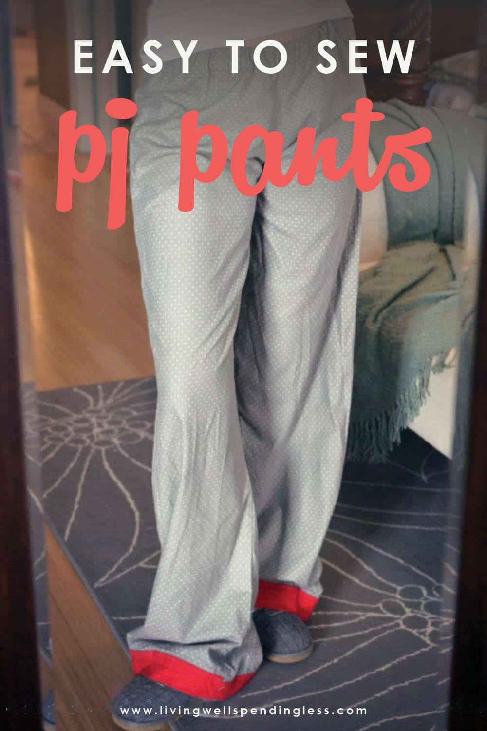 Are you ready to sew some adorable PJ pants for your whole family? This step-by-step tutorial shows you how to make easy-to-sew pajama pants in any size. #sewingprojects #diyprojects #easycrafts