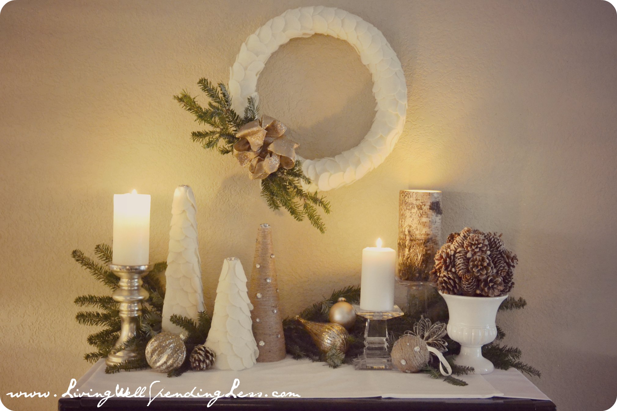 gilded noel holiday home tour living well spending less after christmas decorations sales