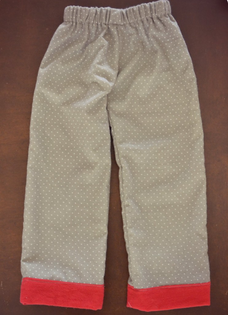 Once you've stitched the ends of the elastic together, your easy-to-sew pajama pants are ready to wear!