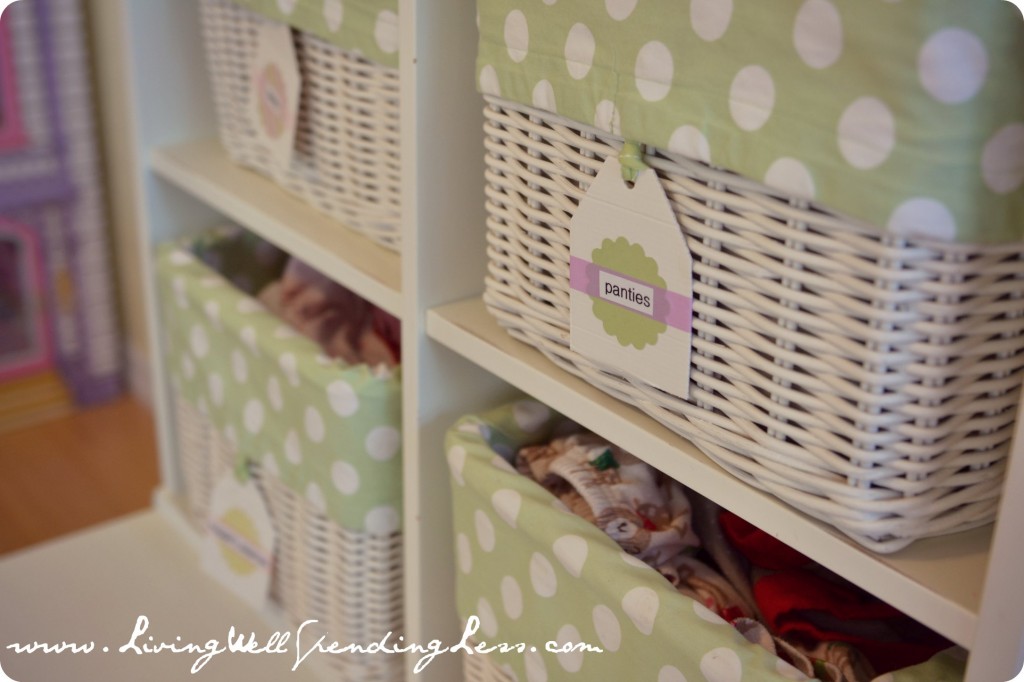 Create a space for every item in your kids room, including clothes and toys.