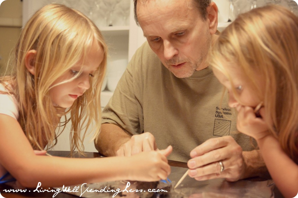 Dissecting owl pellets is an interesting family activity!