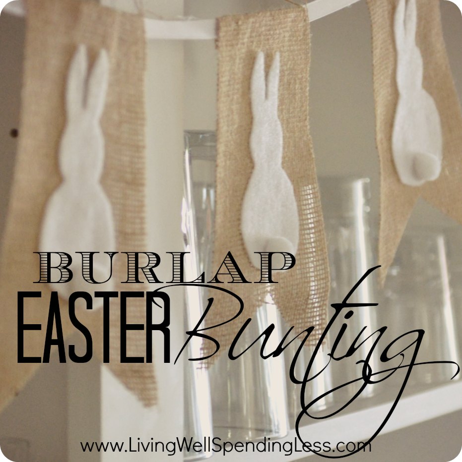 No-Sew Burlap & Bunny Bunting | Handmade Burlap & Bunny Bunting | Diy Burlap & Bunny Bunting | Bunting Ideas | Free Printable Bunting Template