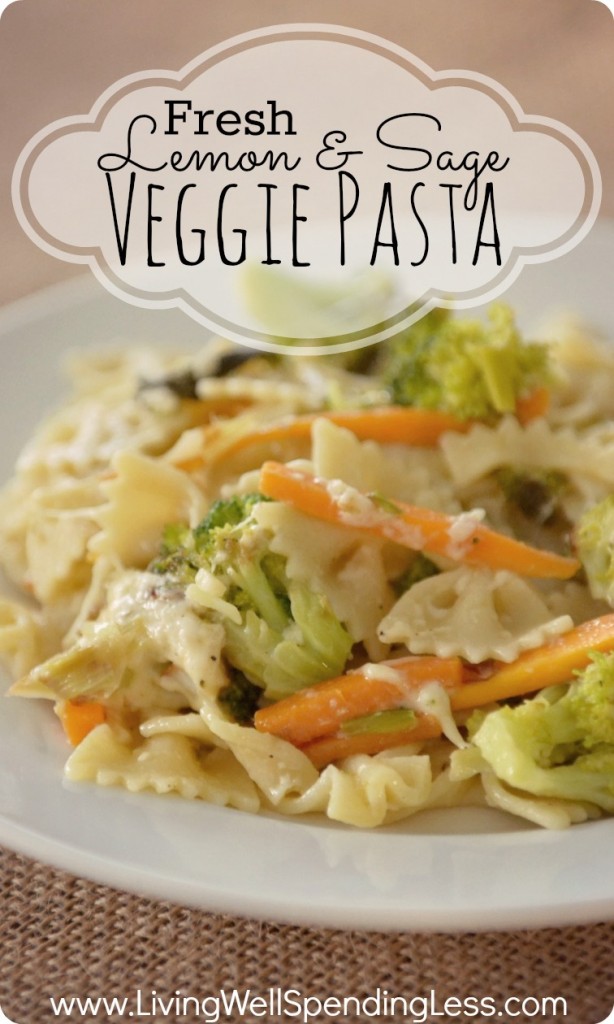 Fresh Lemon & Sage Veggie Pasta Recipe | Veggie Pasta | Weeknight Meals | Healthy Food Options