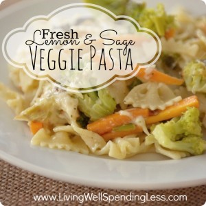 Fresh Lemon & Sage Veggie Pasta Recipe | Veggie Pasta | Weeknight Meals | Healthy Food Options