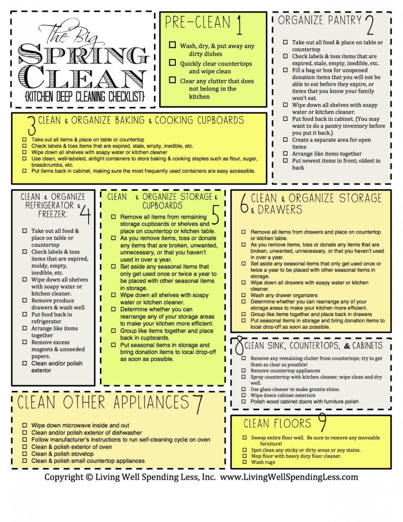 cleaning schedule for home