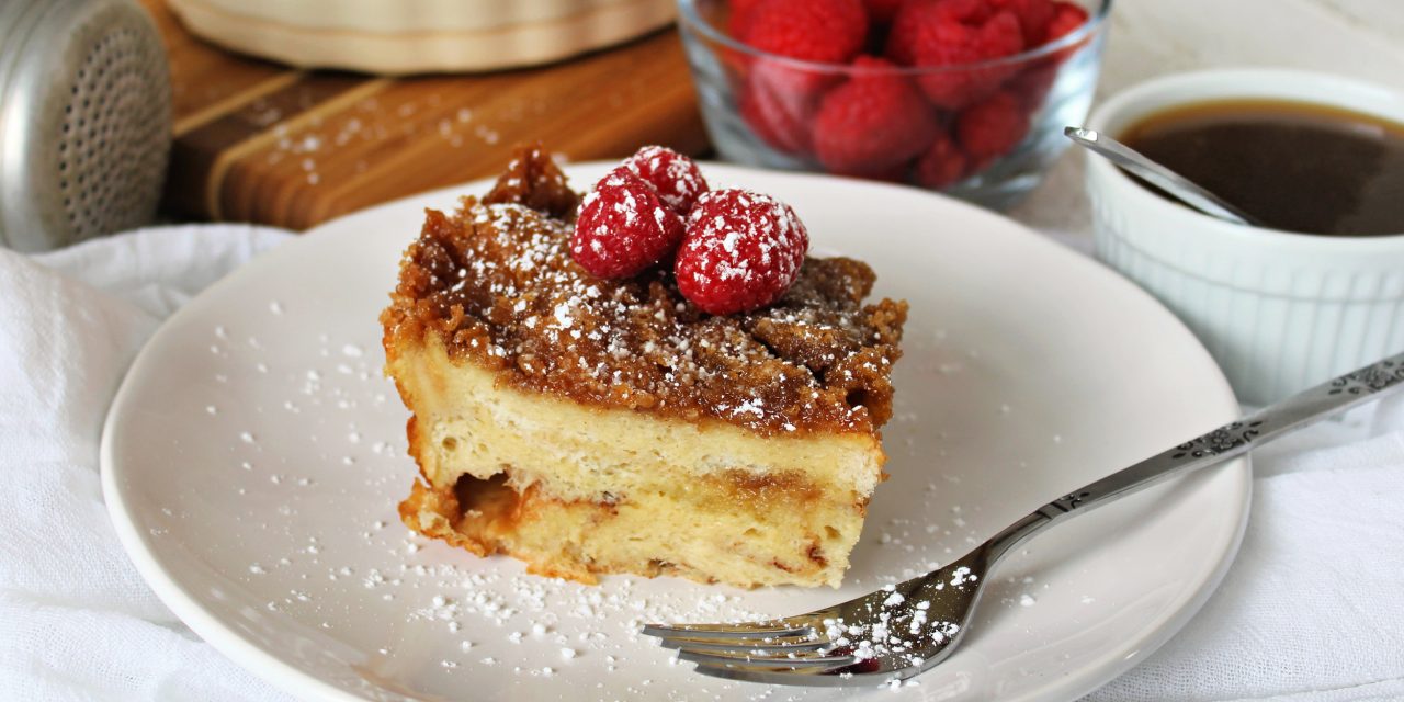 Overnight French Toast with Warm Maple Butter Syrup