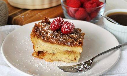 Overnight French Toast with Warm Maple Butter Syrup