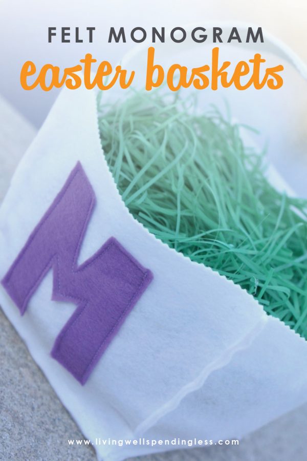 Looking for a fun arts and crafts activity to do this Easter holiday? This DIY felt monogram easter basket is simple to make, festive and so adroable!