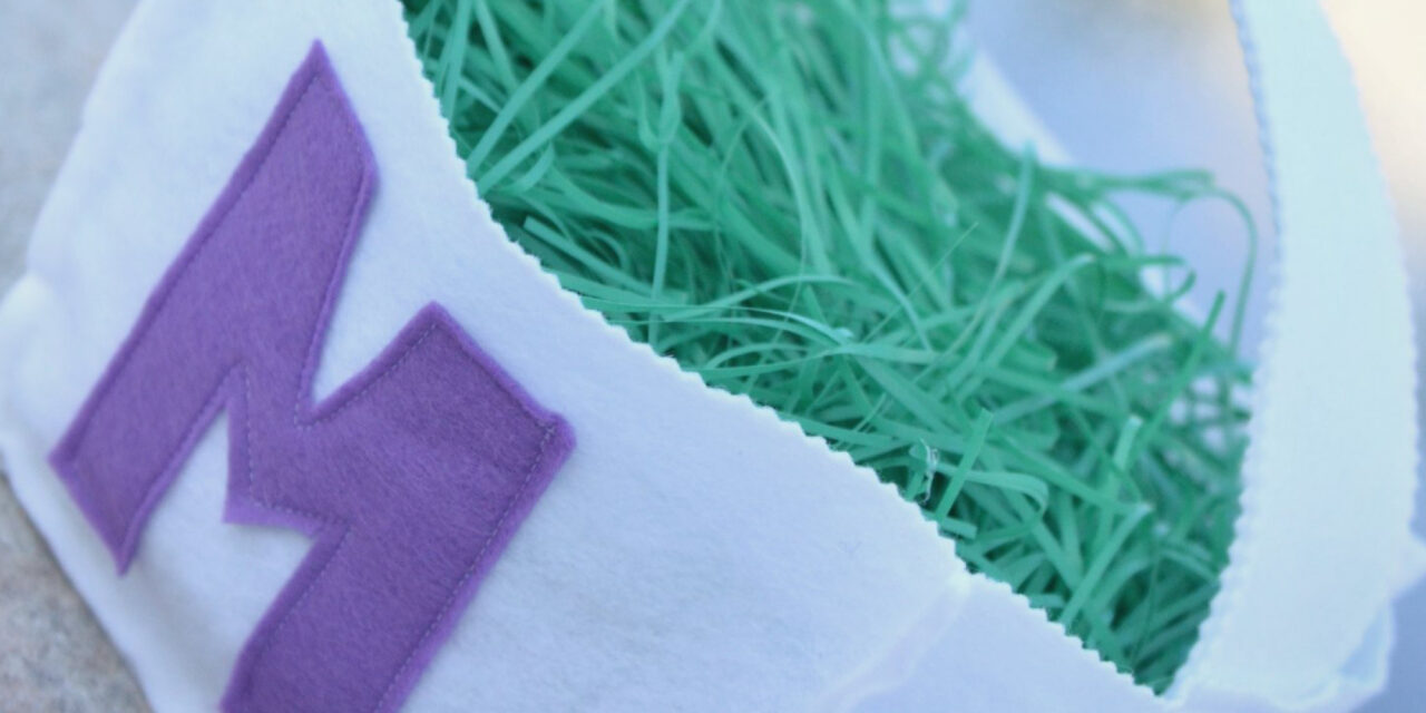 DIY Felt Monogram Easter Basket