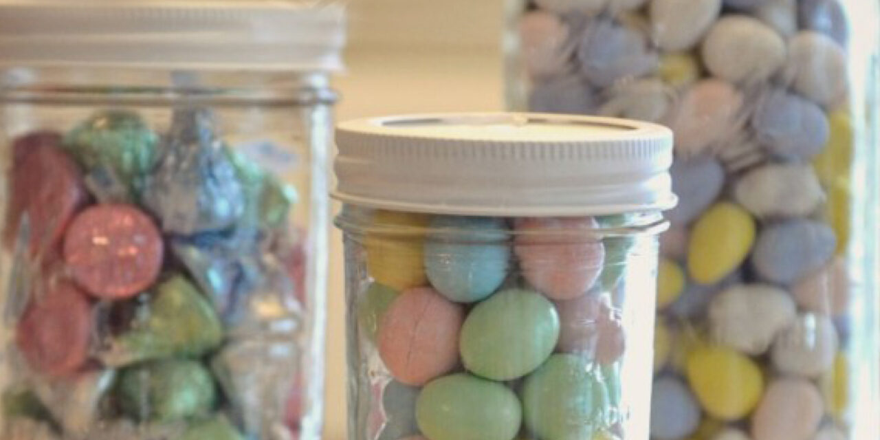 DIY Mason Jar Candy Pedestals  Easy Pastel Party Decorations