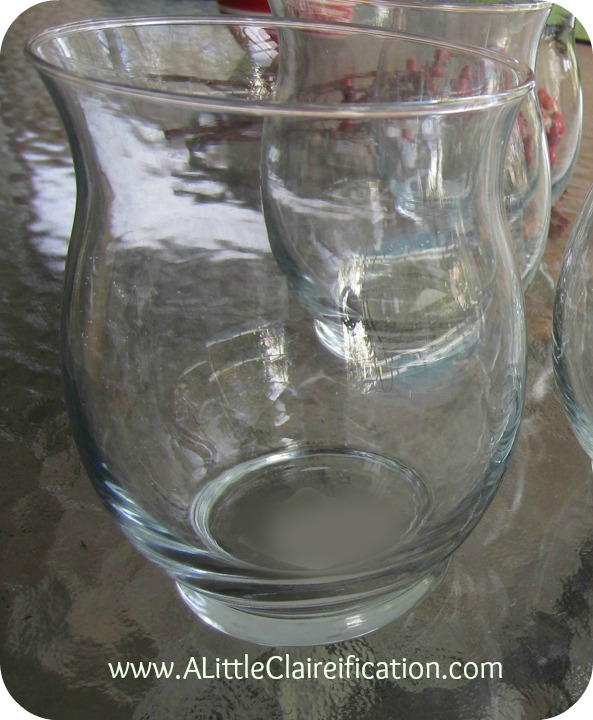 A mini hurricane glass is the perfect starting point for a DIY mercury glass project. It's small and can be used for a lot of different things.