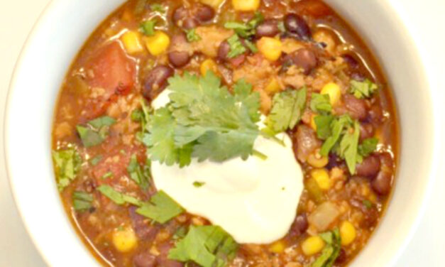 30 Minute Vegetarian Corn & Black Bean Chili