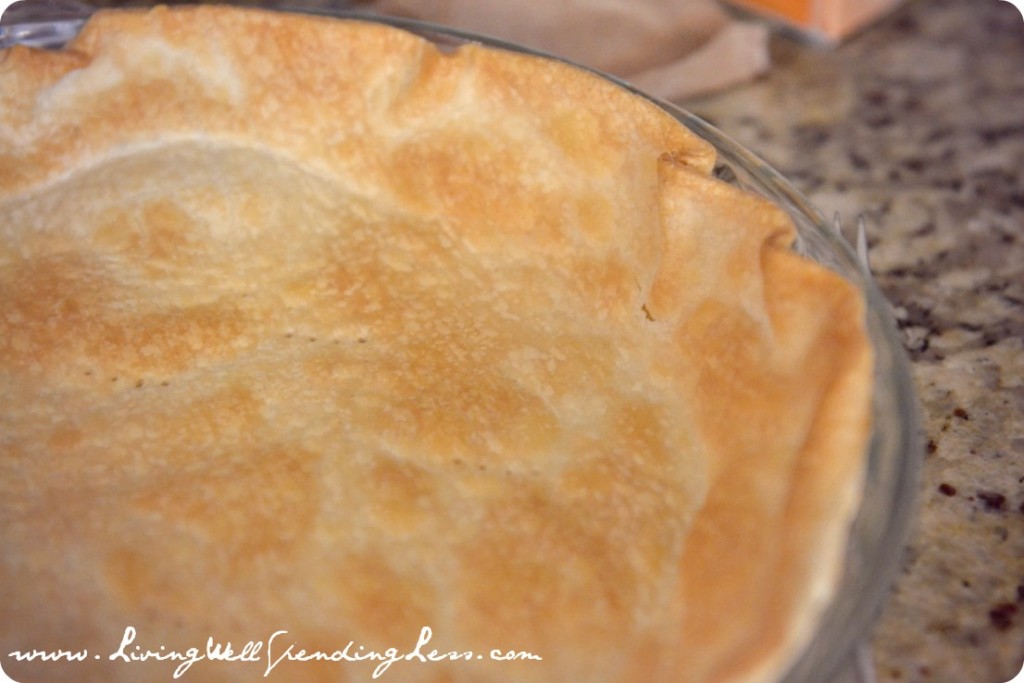 Bake the pie crust before starting the pie filling