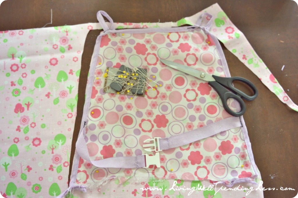 Use the old seat fabric as a guide to cut out a new pattern from fresh fabric.