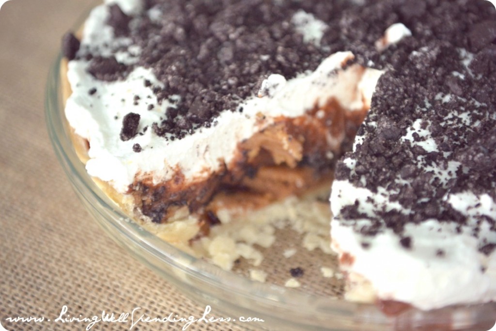 this decadent Chocolate Peanut Butter Oreo Pie is a sweet treat and so easy to make!