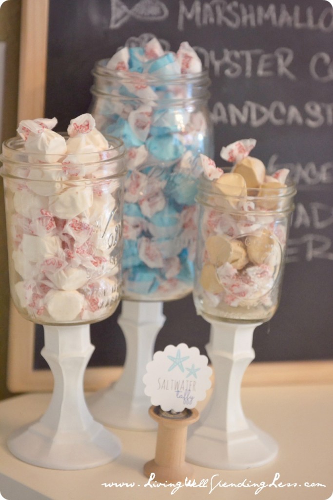 Seaside saltwater taffy is the perfect treat for a beach party.