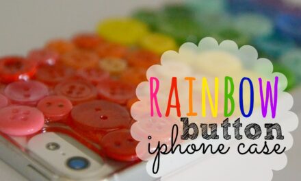 DIY Rainbow Button iPhone Case