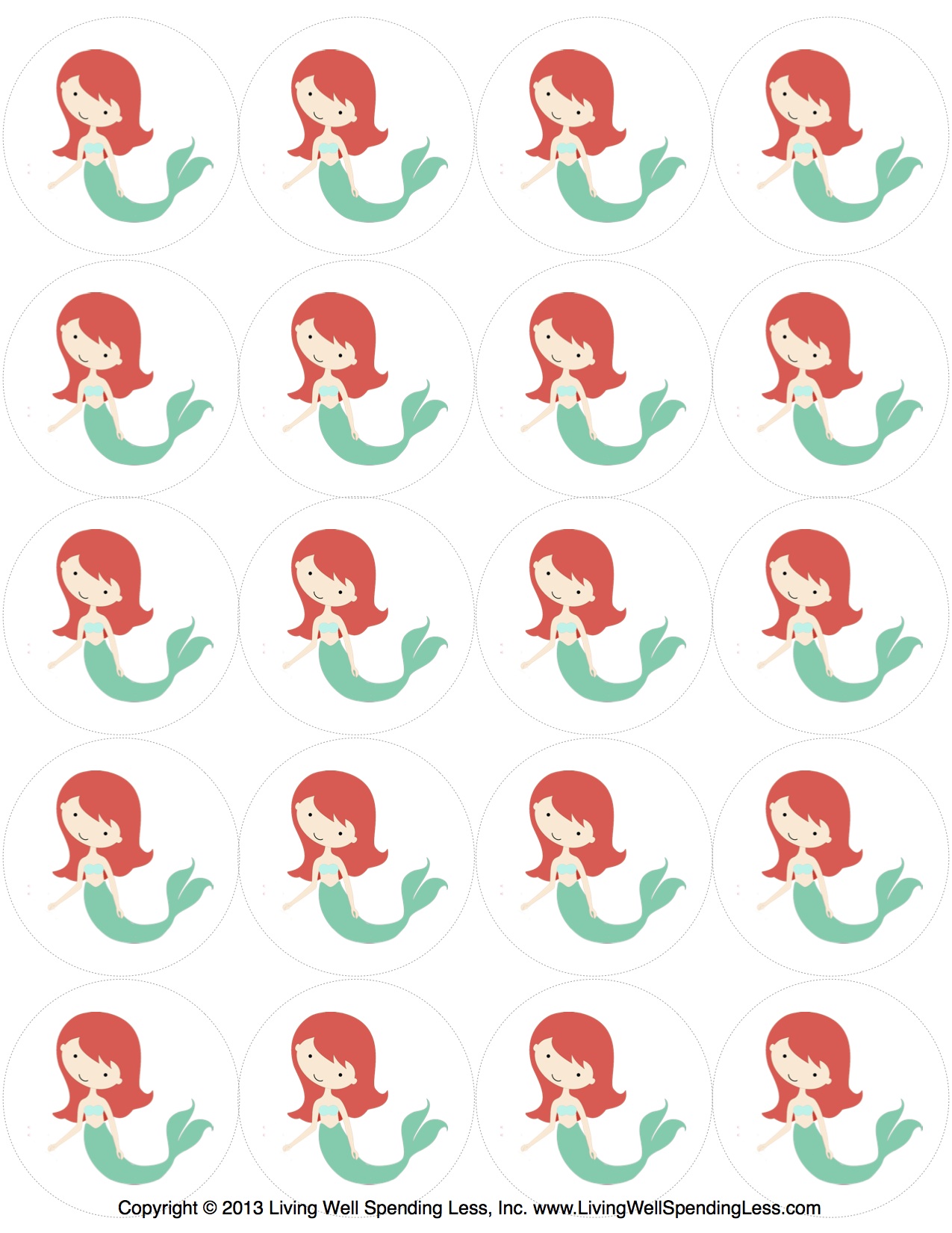 Mermaid Cupcake Toppers Living Well Spending Less®