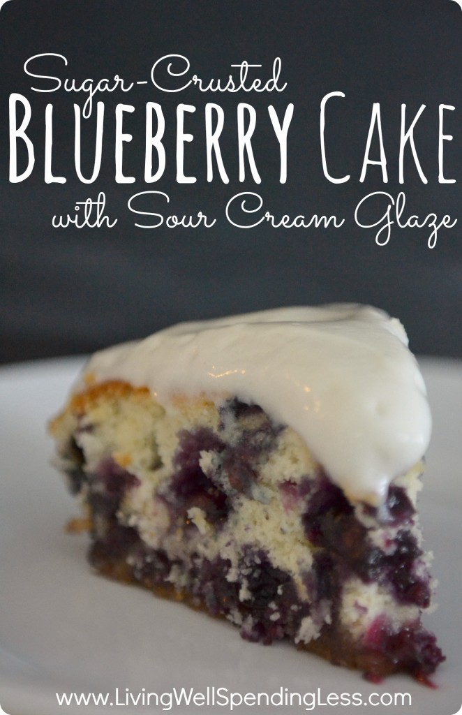 Sugar-Crusted Blueberry Cake with Sour Cream Glaze | Blueberry Cake Recipe | Blueberry Cake with Sour Cream Glaze | Blueberry Crumb Cake