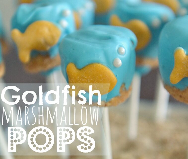 DIY Goldfish Marshmallow Pops