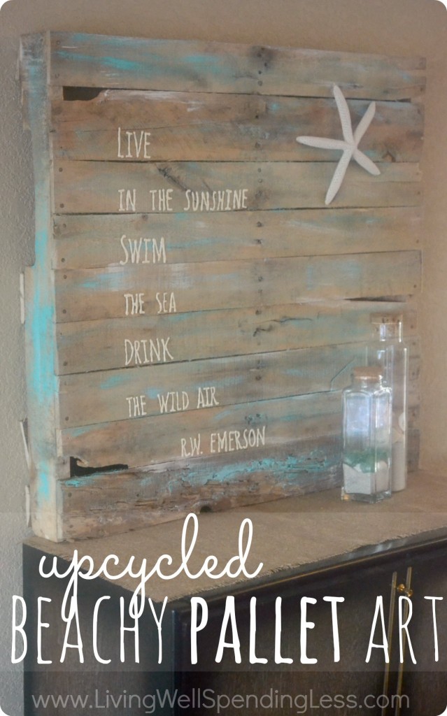 Diy Beach Themed Pallet Art Living Well Spending Less