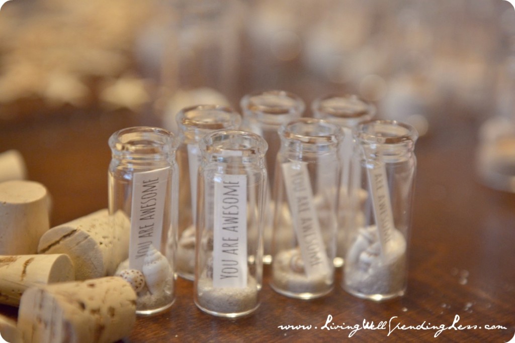 Diy Message In A Bottle Party Favors Living Well Spending Less