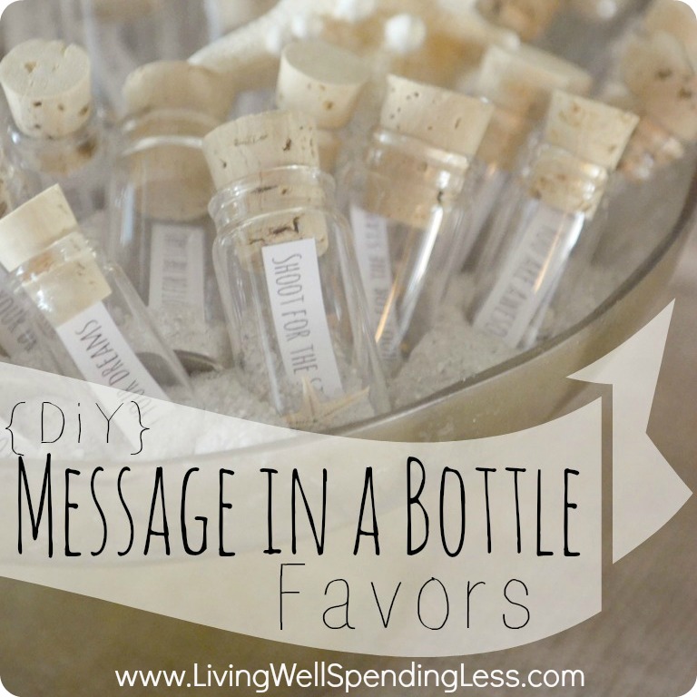 Message in a bottle | DIY Beach Party Ideas For Your Beach-Themed Celebration