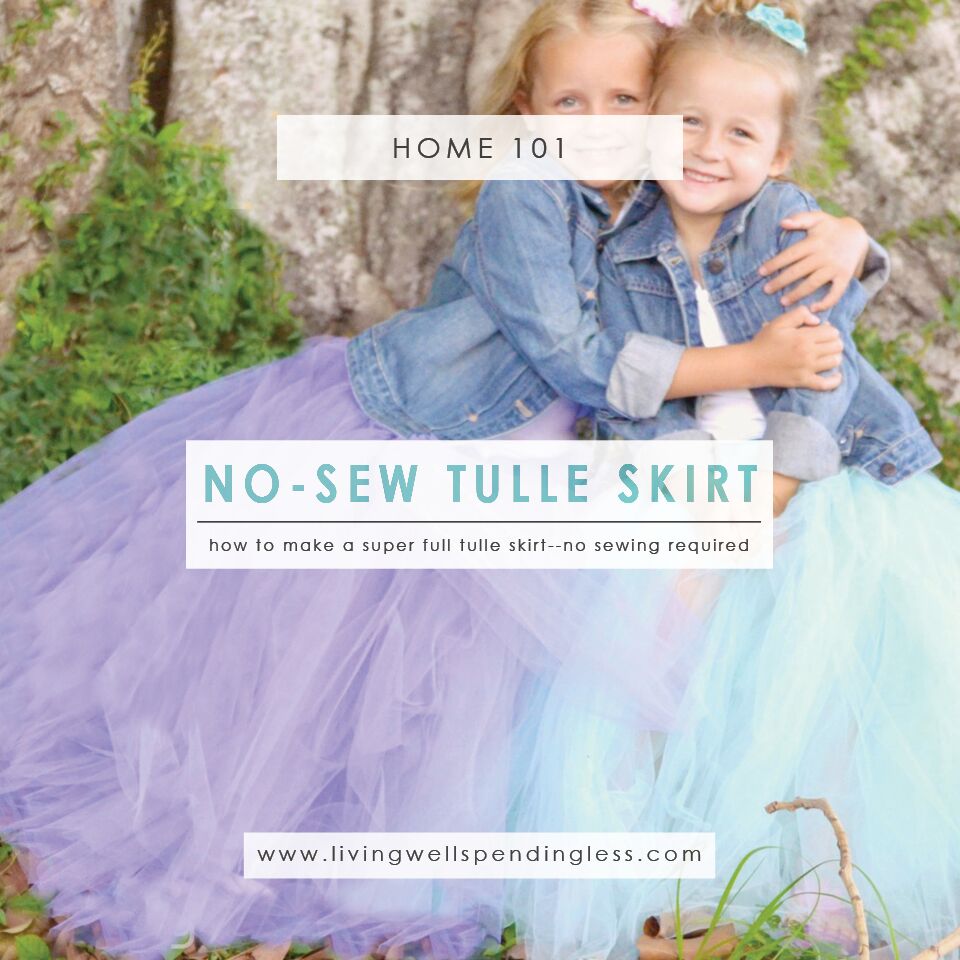 No Sew Full Tulle Skirt | DIY Full Tulle Skirt | Full Skirt | Handmade Gifts | Kid Friendly Crafts | DIY Skirt | DIY Tutu | Handmade Tulle Skirt | Easy Tulle Skirt
