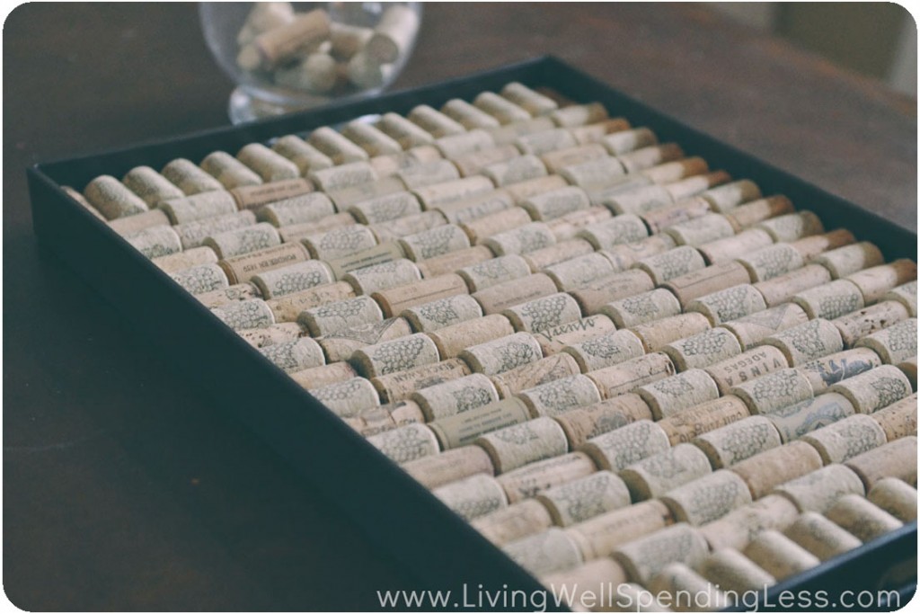 DIY Wine Cork Serving Tray Living Well Spending Less®
