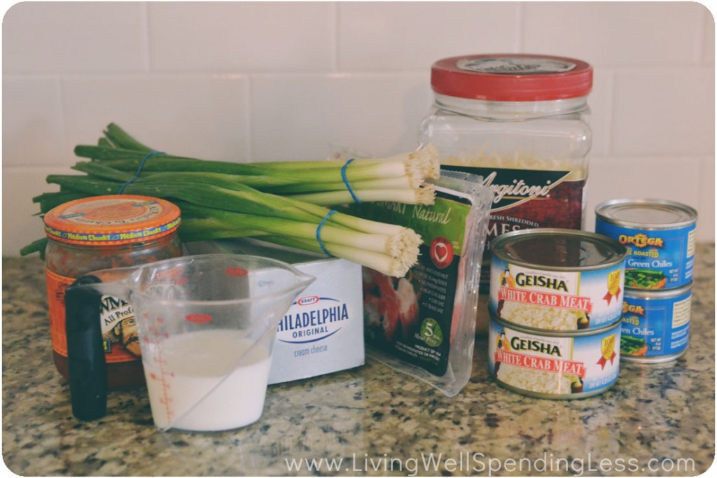 Creamy Hot Crab Dip ingredients