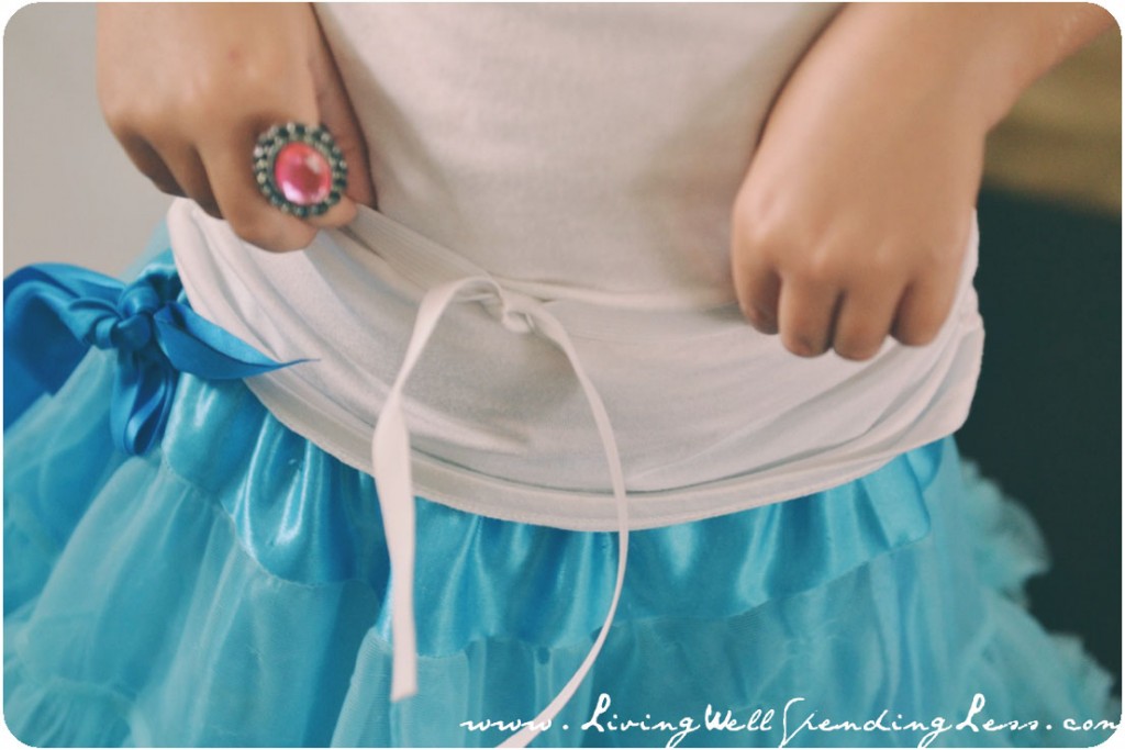 Measure the elastic around your child's waist so you can ensure the full tulle skirt fits. 