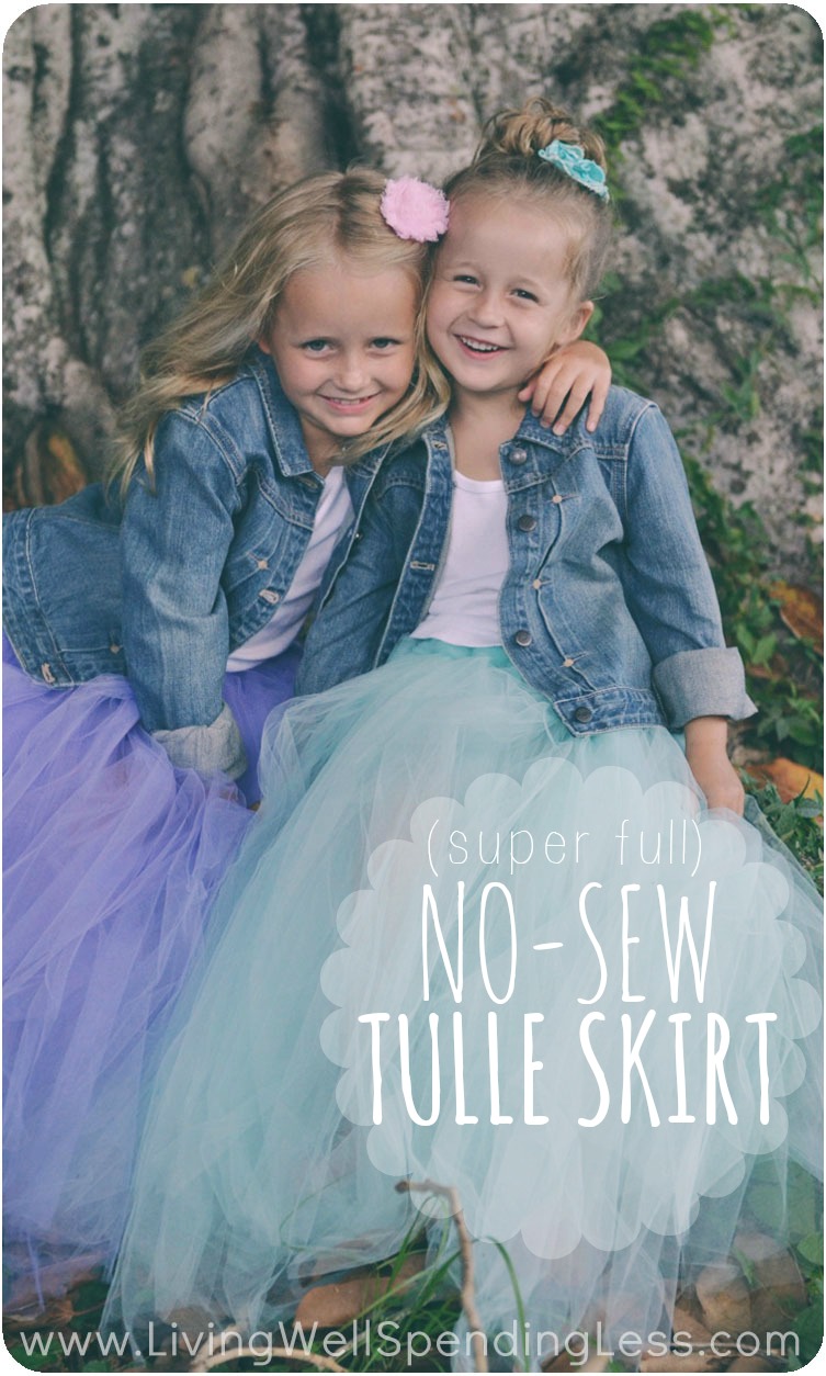 Super Full NoSew Tulle Skirt. Awesome tutorial for making a darling