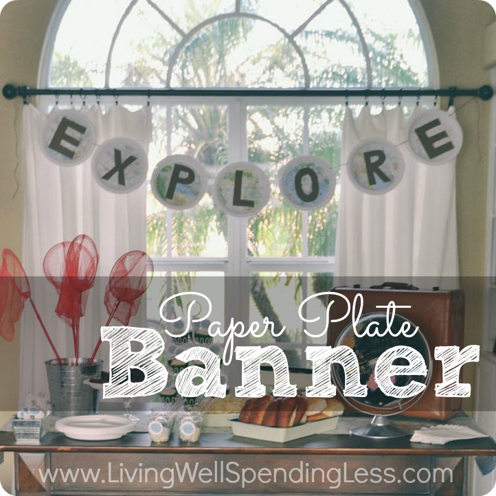 How to Make a Paper Plate Banner | Easy Inexpensive Party Banner | Party Decorations | Party Banner | DIY Paper Plate Backdrop | Easy Party Banner DIY